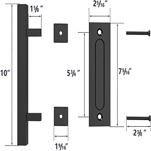 SDGH Heavy Duty 12 ručka i ispiranje kolonskih vrata set kvadratnih kvadratnih ručica od nehrđajućeg čelika za obradu površinskih
