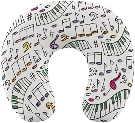 Bilješke i klavir Muzički uzorak Jastuk za vrata mekani jastuk u obliku slova U-u obliku punjenja jastuk za pranje jastuka za kućnu