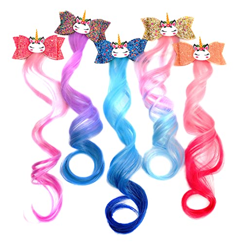 JIUSERLU Glitter Unicorn hair Accessories hair Clip za djevojčice djeca za malu djecu Djevojke djevojke lukovi za kosu ekstenzije