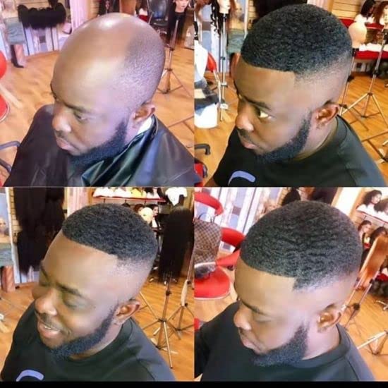 Hair Wonders Hair Units for Black Men Afro Toupee for Black Men Full Poly Skin PU Injection Human Hair man Weave Hair Unit Black