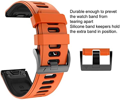 WSCEBCK Sport Silicone Smart Watch narukvica za Garmin Fenix ​​6x 7 7x 3HR 935 945 Pristup S60 S62 Quick Easyfit Watchband Correa