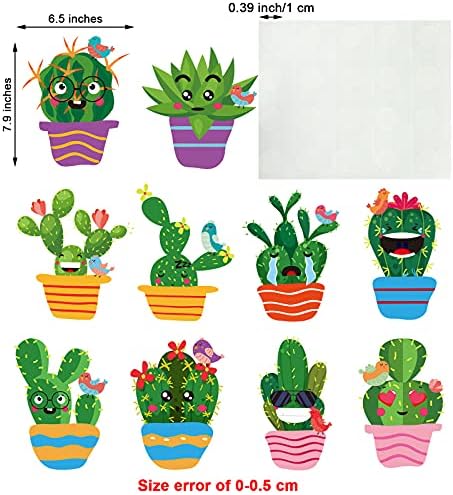 50 komada kaktus izrezi kaktus tema dekoracija oglasne ploče bodljikavi Cactus Party izrez zeleni kaktus papir-izrezan ljepilom tačka