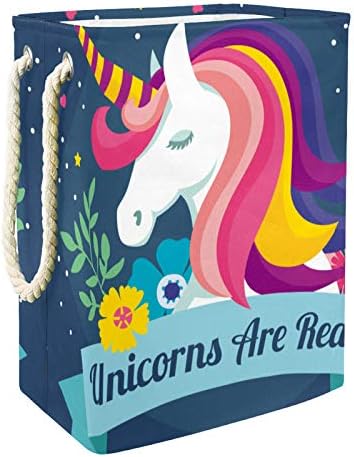 DEYYA Unicorn Starry Sky prelepe korpe za veš korpa visoka čvrsta sklopiva za odraslu decu Tinejdžeri dečaci Devojčice u spavaćim