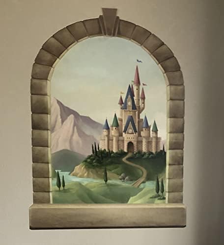 Romantična bajka Princess Castle Prozor djevojka Djevojka Dekor ukrasi za djecu Spavaća soba Mali zidni zid naljepnica Djelatnici
