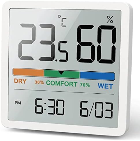 Sawqf LCD digitalni sat mjerač vlage u zatvorenom termometriju Higrometar Početna Office Desktop Stolni temperatura i mjerač vlage