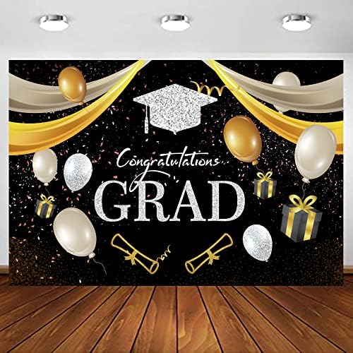 Diplomiranje 2023 pozadina Banner Fobeone veliki crno-zlatni čestitke Poster sa znakom Grad za klasu 2022 Matura Party Photo Booth