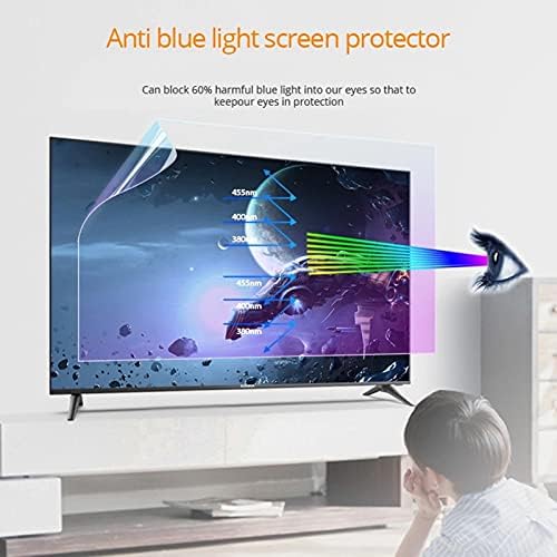 Gfsd TV Zaštita ekrana, Anti Glare LCD LED ekran zaštitni film plavi svjetlosni Filter, za unutrašnji/vanjski 27-75 inčni TV Monitor,