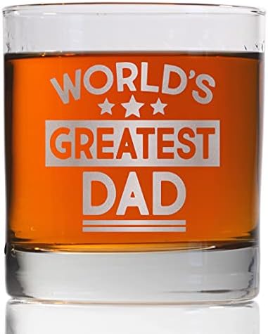 Najveći svjetski tata prilagođeni personalizirani Whisky Glass-Laser ugraviran urezan smiješan poklon za tatu ujaka Djeda