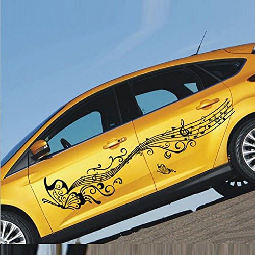 SZSS-CAR DIY Racing Vinil Leptir Musical Note naljepnica Naljepnica naljepnica naljepnica za tijelo Bočne vrata Auto lim