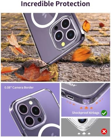 Momax magnetna futrola za telefon za iPhone 14 Pro Max, stakleni zaštitnik ekrana za iPhone 14 Pro Max HD 0.3 mm 9H tvrdoća otporna