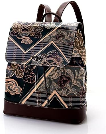 VBFOFBV ruksak za žene Daypack backpad bagera za laptop Travel Casual torba, japanski cvijet siva loze vintage