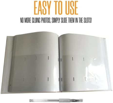 Fotografija Booth Nook Screapbook Album - Scrapbooking Journal s kožnim poklopcem - 40 Bijele stranice, 2x6 Poklopac nakloni i foto