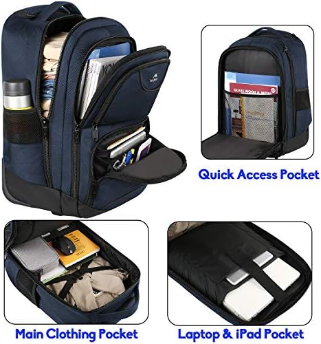 Matein ruksak s kotačima, ruksak za prenosnog računala za muškarce za muškarce, freewheel nose na prtljagu Poslovna torba, kompaktni