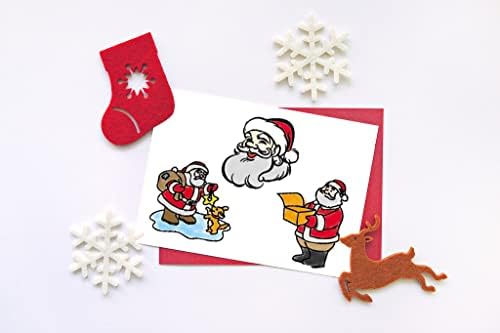 Sretan božićni jasni markice za izradu kartica i foto album Dekoracije, santa claus markice, sretne novogodišnje riječi prozirni silikonski