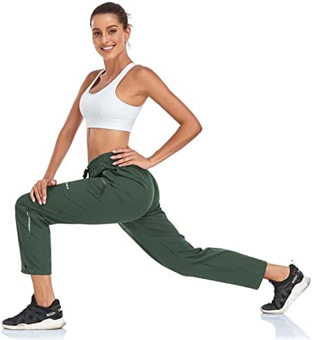 Cunyi ženske planinarske hlače na otvorenom laganim brzim suhom joggerima pantnim vodootpornim upf 50+ sa džepovima sa zatvaračem
