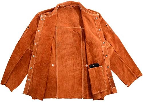 Radna jakna od kože u Qeelink sa rukavicama otporna na plamen otporna na plamenu kožnu jakne od kravlje kože sa rukavicama za muškarce