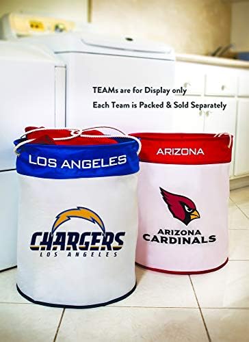 NFL Los Angeles punjači platnena korpa za veš sa pletenim ručkama za uže
