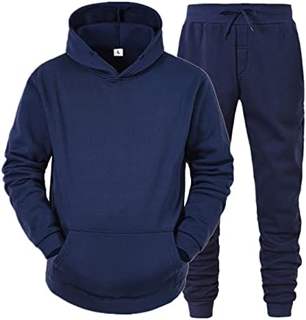 Jinfe 2 komada odijela za muškarce-sportski set jesen i zimski set Leisure-duks patentni patentni džemperi Saiits-hlače Veliki meni