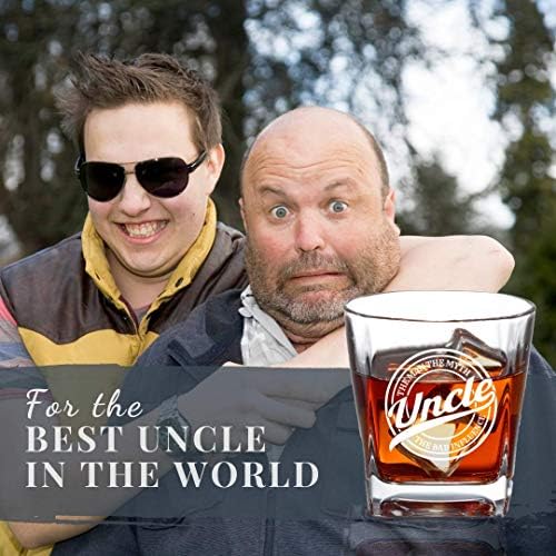 Funny ujak pokloni Whisky Glass, Staromodno staklo Najbolji pokloni od nećakinje i nećaka za Božić / rođendan Fathers Day - Man Myth