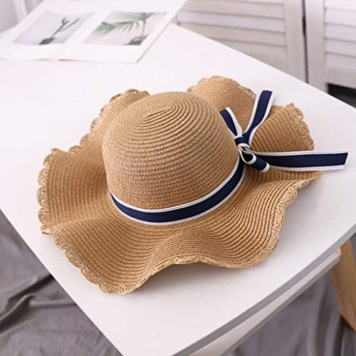 Ženski ljetni Bowknot slamnati šeširi sklopivi Floppy šeširi za plažu zaštitni vizir za sunčanje šeširi za sunce za Sport na otvorenom
