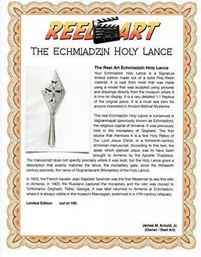 Sveto koplje sudbine, Echmiadzin Lance iz Antiohijske verzije s akrilnom futrolom i besplatnom knjigom, potpisano, numerirano, ograničeno