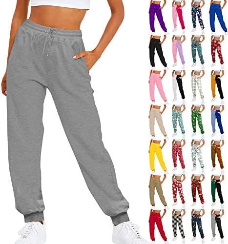 Duks za žene cinch dno nacrtaju elastične hlače za struk atletic joga joggers lounge pantalone sa džepovima