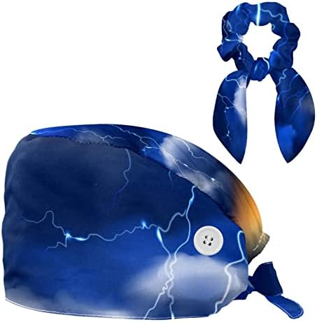 Sretan Božićni zvjezdani galaksiji radni šešir Podesivi kape za piling sa tipkama i luk kosu za medicinsku službu za medicinsku medicinu