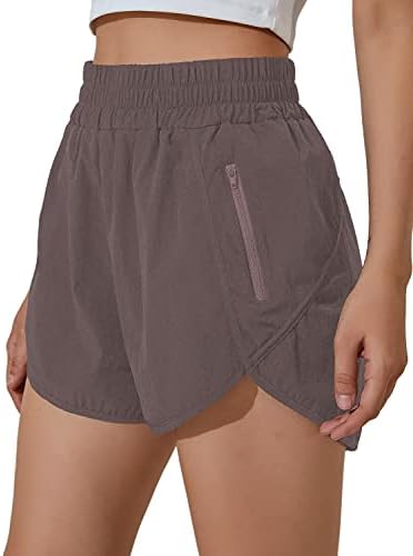 Cvjetanje žele žene ženske kratke hlače od visokog struka Atletski vježbanje kratke hlače s džepom sa patentnim zatvaračem