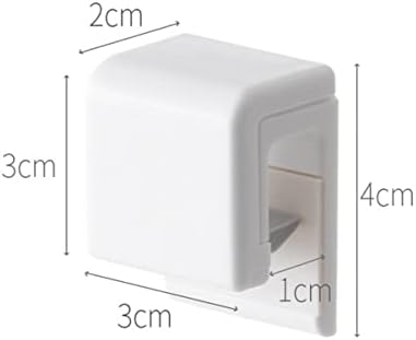 Anoily 4pcs bijeli toranj klip za spužvu, montirane kopče - ljepljiva stand-pasta za paste za zube Unutarnje gume za lica kupaonica