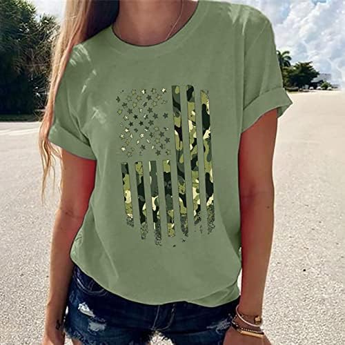 USA Dnevne nezavisnosti Grafički bluze za dame Ljeto jesen kratki rukav poklon kawaii smiješne vrhove majice tinejdžerske djevojke
