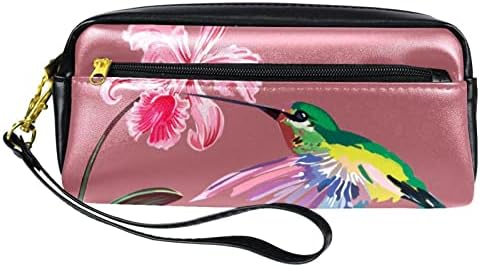 Tbouobt kozmetičke vrećice za šminke za žene, male šminka torbice za putne torbe, ružičasti umjetnički cvijet ptica