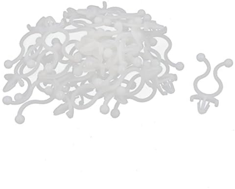 QTQGoitem 30 kom HDB-016 Bijeli plastični savjeti za okrugle savjete Twist Lock žičane kabel kravata 40mm