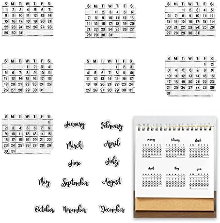 Mješovita sedmica Kalendar Rayner Obriši markice za dekoraciju za izradu kartice DIY ScrapBooking, red prozirne marke za gumenu brtvu