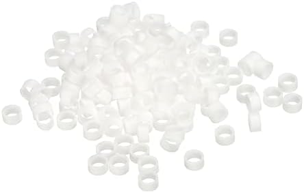 Patikil silikonski gumeni trake kablovi 100pcs neklizajući 3/8 ravni bijeli za omotavanje kabela, omotači torba, umjetnost