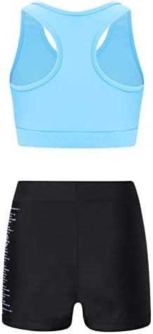 Huimingda dječja djevojka fitness workout active odjeća Cropp rezervoar gornje i kratke hlače