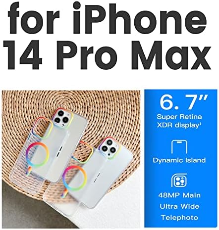 Magnetska futrola za iPhone 14 pro max futrola, [kompatibilan sa magsafe] zaštita od udara, 14 pro maksimalna futrola za telefon, muškarci žene 6,7 inča [ne žutili