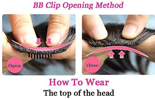 Mrs Hair human Hair piece Clip u Mini Remy ekstenzijama za kosu 10 cm tamno smeđe s obje strane za dodavanje debljine kose za žene