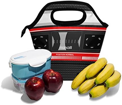 HEOEH jedinstvena kompaktna kaseta muzička traka torba za ručak Cooler tote torba izolovane Zipper kutije za ručak torbica za školski
