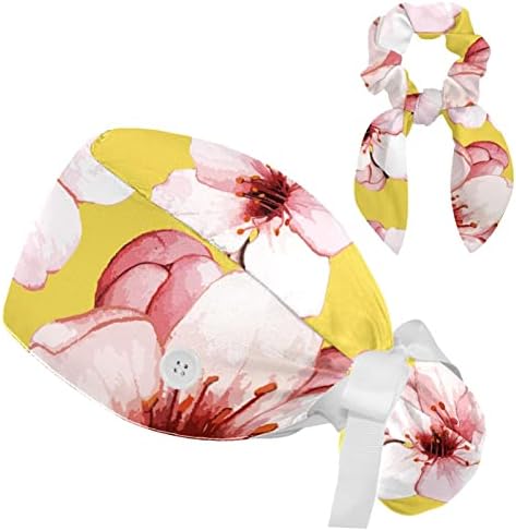 Tropsko cvijeće Postrojenja Ananaps Work CAP sa gumbom i dužnom podesivom Unisex kravate leđa Hirurški poklopac