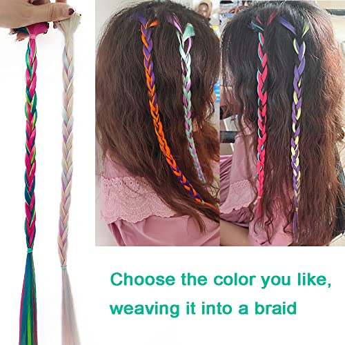 10pcs Clip u boji ekstenzije za kosu 20Inch Synthetic ravno Rainbow hair Piece Colorful Highlights Hair Extension za djecu i žene