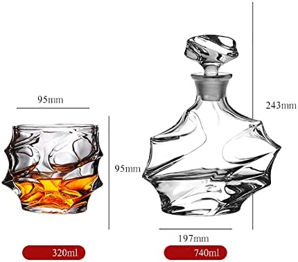 cathyladi Old Fashioned Whiskey Glasses Luxury, Set od 2/4/6 Glass Cups za piće Handmade Gift for Bourbon Lovers Style Glassware for