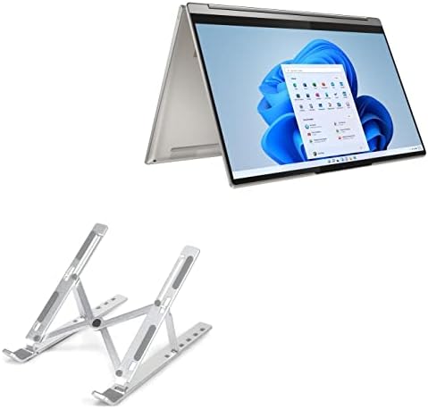 Poštan sa boxom i montiranje kompatibilni sa Lenovo Yoga 9i - kompaktni Quickwitch laptop stalak, prenosiv, multi kutni štand - Metalno srebro