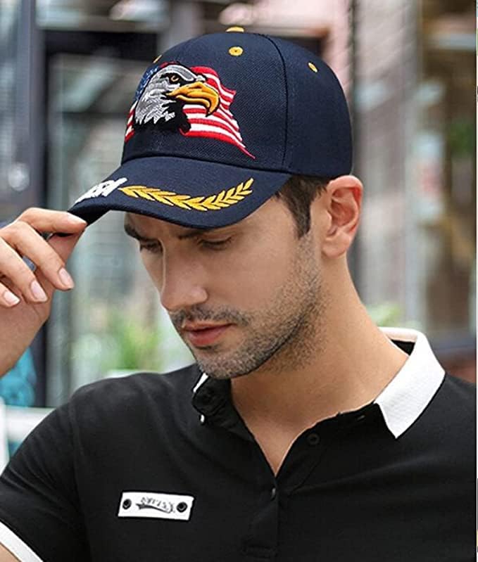 SAD-zastava Orlovi šešir Američki bejzbol kapa iz vezena američka zastava Patriotska kapa Unisex tamnoplava, jedna veličina