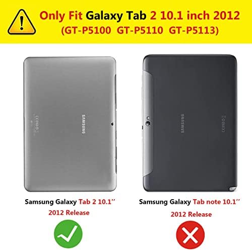 Slučaj za Samsung Galaxy Tab 2 10,1 inča 2012, rotirajuća postolja za rotiranje od 360 stupnjeva puni zaštitni poklopac, sa olovkom