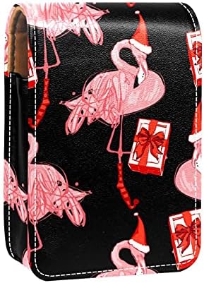 Slatka Ružičasta Flamingo S Božićnim Šeširom Držač Sjajila Za Usne Torbica Za Ruž Za Usne Prijenosna Torba Za Šminkanje Putna Torbica