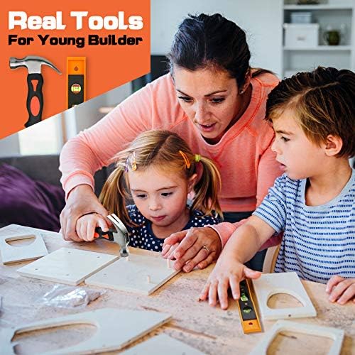 INCLY 95 kom Kid Real Tool Set, Boy Builder mali pravi ručni alat Kit izgradnja pribor za učenje čekić odvijač za dom DIY obradu Play,
