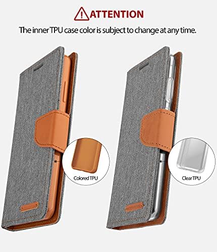 Goospery platneni novčanik za slučaj Saumsung Galaxy S9, Denim Casual stil dizajner napravio izgled postolja Flip držač kartice poklopac
