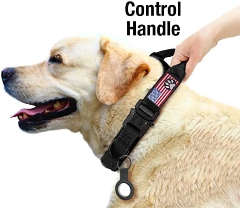 Taktički ovratnik za pse Podesivi vojni trening ovratnik za pse Jak dužnost najlonski ovratnik za pse sa upravljačkom ručkom i teškim