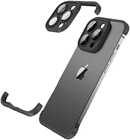 Losin Kompatibilan sa iPhoneom 14 Pro Max Case bez obzira na dizajn bez obzira na fotoaparat za zaštitu objektiva tanka lagani mekani silikonski bezbojni poklopac odbojnog odbojnika za iPhone 14 pro max 6,7 inča, crni