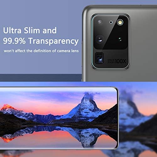 Orzero kompatibilan za Samsung Galaxy S20 Ultra štitnik za sočiva kamere, Fleksibilno staklo, HD bez mjehurića protiv ogrebotina